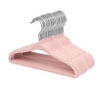 ManGotree Velvet Baby Clothes Hangers, Baby Toddler Kids Hangers with Swivel Hook, Notched Shoulder Design for Kids and Children Clothes (30 Pack, Light Pink)