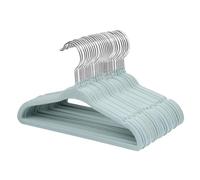 ManGotree Velvet Baby Clothes Hangers, Baby Toddler Kids Hangers with Swivel Hook, Notched Shoulder Design for Kids and Children Clothes (30 Pack, Blue)