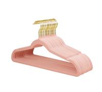 ManGotree Velvet Coat Hangers with 360° Swivel Gold Hook 22 Pack Pink
