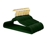 ManGotree Velvet Coat Hangers with 360° Swivel Gold Hook 48 Pack Green