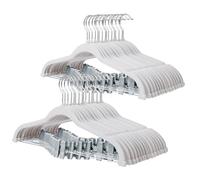 ManGotree Velvet Trouser & Skirt Hangers with Movable Clips 32 Pack White