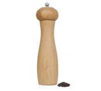 ManGotree Wooden Pepper Grinder, Adjustable Coarseness Pepper Mill, Refillable Manual Salt Grinder, Oak Wood Pepper Grinder Mill for Kitchen, 8 Inch (Natural)