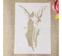 MANGOUSONG Angel Goddess Stencils, A4 29cm, Painting on Wood, Wall, Fabric, Rock, Floor, Tile, Art Craft Stencils for Home Decor