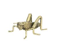 MANGOUSONG Brass Home Decor,Solid Brass Cricket Figurines Miniatures Desktop Ornaments Tricky Spoof Insect Retro Animal Small Statue Crafts Decorations Cricket 5x3.6cm