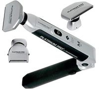 MANGROOMER - PLATINUM PRO New Back Shaver with 3 Shock Absorber Flex Heads, Power Hinge, Extreme Reach Handle & Bonus Case! (Generation 8.0), 4 Piece Set