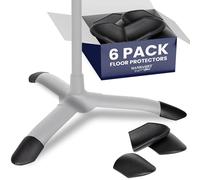 Manhasset Model 1700 Floor Protectors for Music Stands (Pack of 6), Set of 3 Vinyl Caps per Pack, Prevent Scratches on Wood & Tile Floors, Made in the USA