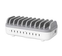 Manhattan 10-port USB-C Charging Station, USB-C Output: 10x 20W, Max 200W, Mains AC power (inc US/EU/UK adapters)