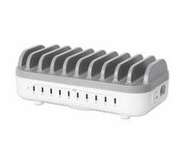 Manhattan 10-port USB-C Charging Station, USB-C Output: 10x 20W, Max 200W, Mains AC power (inc US/EU/UK adapters)