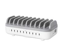 Manhattan 10-port USB-C Charging Station, USB-C Output: 10x 20W, Max 200W, Mains AC power (inc US/EU/UK adapters)