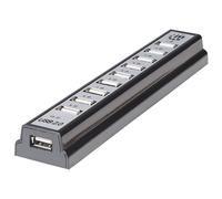 Manhattan 161572 Hi-Speed USB Desktop Hub, 10 USB 2.0 Type-A Ports, Bus or AC Po