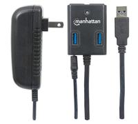 Manhattan 162302 SuperSpeed USB 3.0 Hub, 4 Ports, AC/Bus Power