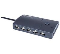 Manhattan 162463 Hi-Speed 13-Port Desktop USB Hub, 13 Ports, USB 2.0, AC/Bus Power Hub with Multiple Transaction Translator and 2.4 A Fast Charge Capable