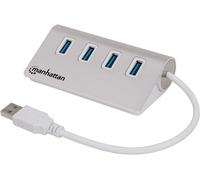 Manhattan 163767 4-Port USB 3.0 Hub (4 USB 3.0 Typ A-Ports, Aluminiu (MANHATTAN)