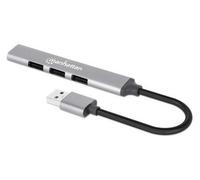Manhattan 4 Port USB-A Hub 3 x 480 Mbit/s 1 x Gbit/s USB-A Male (Manhattan)