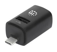 Manhattan USB-C 3-Port Hub ULTRA COMPACT 3x USB-A Ports (1x 5 Gbps USB 3.2 Gen1 aka USB 3.0 3 x 480 Mbps USB 2.0) External Power Supply Not Needed SuperSpeed USB Black Retail Box