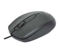 Manhattan 190190 Comfort II USB Wired Mouse, Black, 1000dpi, USB-A...