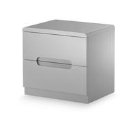 Manhattan - 2 Drawer Bedside Table - Grey - Wooden - Happy Beds