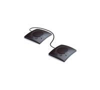 Manhattan 2600 Series Speaker System, Small Size, Big Sound, Two Speakers, Stereo, USB power, Output: 2x 3W, 3.5mm plug for sound, In-Line volume control, Cable 0.9m, Black, Three Year Warranty, Box