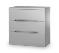 Manhattan - 3 Drawer Chest - Grey - Wooden - Happy Beds