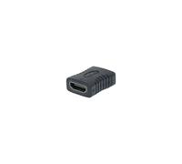 Manhattan HDMI Coupler, 4K@60Hz (Premium High Speed), Female to Female, Straight Connection, Black, Equivalent to GCHDMIFF, Ultra HD 4k x 2k, Fully Shielded, Gold Plated Contacts, Lifetime Warranty, P