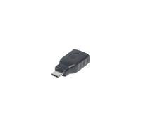Manhattan USB-C to USB-A Adapter, Male to Female, 5 Gbps (USB 3.2 Gen1 aka USB 3.0), SuperSpeed USB, Black, Lifetime Warranty, Polybag
