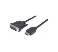 Manhattan 355742 HDMI to DVI-D 24+1 Cable, 2m, Male to Male, Black...