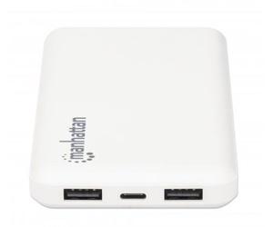 Manhattan 406277, 10000 mAh, Lithium Polymer (LiPo) Power Bank, White