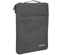 MANHATTAN SEATTLE LAPTOP SLEEVE 15.6IN GREY FRONT POCKET PADDED SOFT