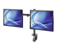 Manhattan TV & Monitor Mount Desk Full Motion 1 screen Screen Sizes: 10-27" Black Clamp Assembly VESA 75x75 to 100x100mm Max 8kg Lifetime Warranty