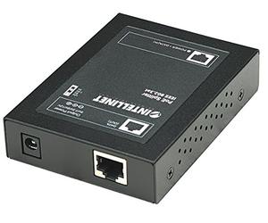 Manhattan 560443 Intellinet Power over Ethernet (PoE+) Splitter, IEEE802.3at, 5, 7.5, 9 or 12 V DC output voltage,Black
