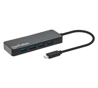 Manhattan 7-Port USB Hub C Male A Female 5Gbit/s Black