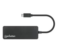 Manhattan 7 Puertos USB Hub C Macho A Hembra 5Gbit/s Negro, Manhatta (Manhattan)