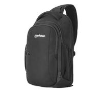 Manhattan Amsterdam Sling Backpack 13.3" Anti Theft Black Top Load Backpack Carrier with Single Shoulder Strap for Notebooks and Tablets up to 13.3" Premium Padding Front and Multiple Interior Pockets