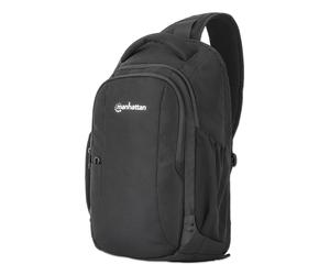 Manhattan Amsterdam Sling Backpack 13.3", Anti Theft, Black, Top Load Backpack, Carrier with Single Shoulder Strap for Notebooks and Tablets up to 13.3", Premium Padding, Front and Multiple Interior P