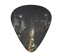 Manhattan at Night Printed Guitar Picks Personalized Guitar Plectrums 12 Pcs For Acoustic Guitar Electric Guitar And Bass Bulk Guitar Pick One Size