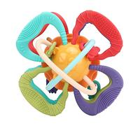 Manhattan Ball Baby Teether Teethers Sensory Toys Lightweight Safe Plastic BPA Teething Toy for Infants Children 0 to 18 Months