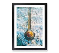 Manhattan Beach Painting Framed Print | A2 Black Framed Wall Art | Ready to Hang | Modern Beach Picture | Living Room Bedroom Lounge Office