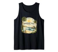 Manhattan Beachs California Ocean Design Beach Coastal Tank Top