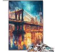 Manhattan Bridge 1000 Pieces Jigsaw Puzzle For Adults Teens, Challenging Game for Is Ideal As A Gift for The Whole Family (26x38cm)