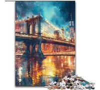Manhattan Bridge Jigsaws Puzzles 1000 Pieces for Teenagers Gifts, Family Entertainment Toys Is Ideal As A Gift for The Whole Family (26x38cm)