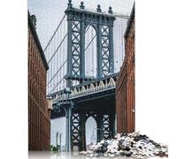 Manhattan Bridge Puzzle 100% Recycled Cardboard Premium Cardboard Jigsaw Puzzle for Adult Children 1000pcs (75x50cm)