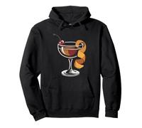 Manhattan Cocktail Amber Glass Cherry Moody Dark Atmospheric Pullover Hoodie
