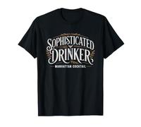 Manhattan Cocktail Sophisticated Whiskey Drinker Bold T-Shirt