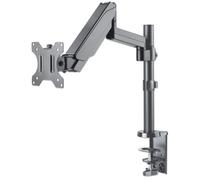 Manhattan TV & Monitor Mount Desk Full Motion (Gas Spring) 1 screen Screen Sizes: 10-27" Black Clamp or Grommet AssemblyVESA 75x75 to 100x100mm Max 8kg Lifetime Warranty