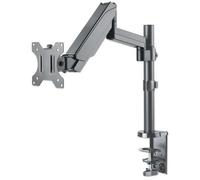 Manhattan TV & Monitor Mount Desk Full Motion (Gas Spring) 1 screen Screen Sizes: 10-27" Black Clamp or Grommet AssemblyVESA 75x75 to 100x100mm Max 8kg Lifetime Warranty