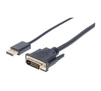 Manhattan DisplayPort 1.2a to DVI-D 24+1 Cable. 1080p@60Hz. 3m. Male t