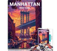 Manhattan District Jigsaw Puzzles for Adults 1000 Pieces,Challenging Game And Family Play for Is Ideal As A Gift for The Whole Family 50x75cm