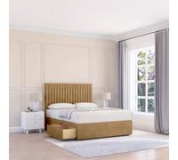 Manhattan Divan Bed Base 2 Drawers & 26" Struts Headboard Sloomy Bronze King