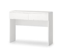 Julian Bowen Manhattan Dressing Table With 2 Drawers - High Gloss White Tables