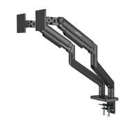 Manhattan TV & Monitor Mount Desk Full Motion (Spring) 2 screens Screen Sizes: 13-45" Black Clamp or Grommet Assembly Dual Screen VESA 75x75 to 100x100mm Max 20kg (each)